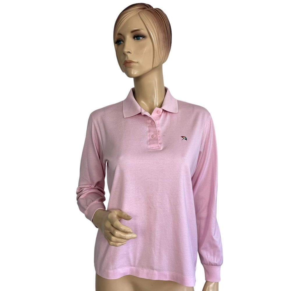 Arnold Palmer Pink Long Sleeve Polo Shirt 95